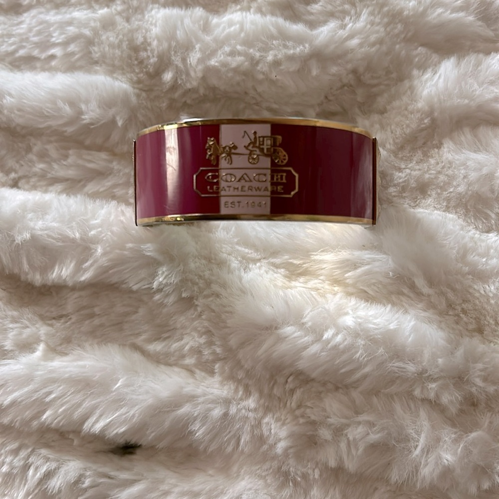Coach leatherware Est1941 pink bangle